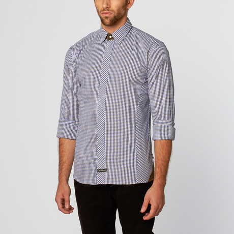 Poynton Long-Sleeve Shirt // Blue Check (S)