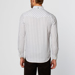 Plaid Long-Sleeve Shirt // White + Black Stripe (S)