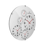 Domed Glass Wall Clock // World Time + Weather Station // W370DG69W