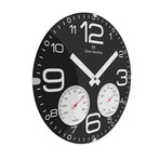 Domed Glass Wall Clock // Weather Station // W300DG51BW