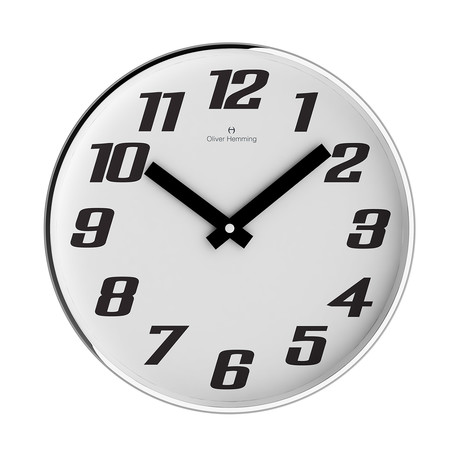 12" Chrome Wall Clock // W300S41W