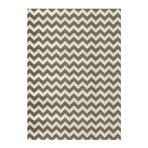 Washable Rug + Nonslip Pad // Chevron Grey + White