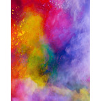 Burst of Color Powder Abstract (60"W x 60"H)