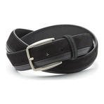 Teegan Dual Texture Belt // Black (130 cm)