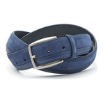 Teegan Dual Texture Belt // Blue (120 cm)