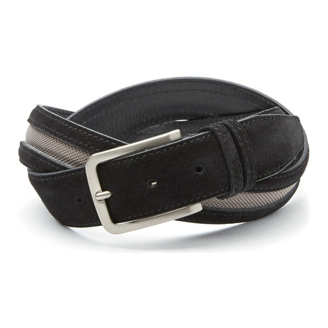Mitch Dual Texture Belt // Black (110 cm)
