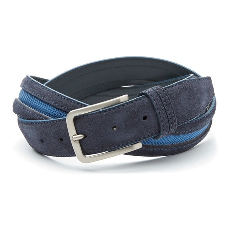 Mitch Dual Texture Belt // Blue (110 cm)