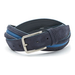 Mitch Dual Texture Belt // Blue (125 cm)