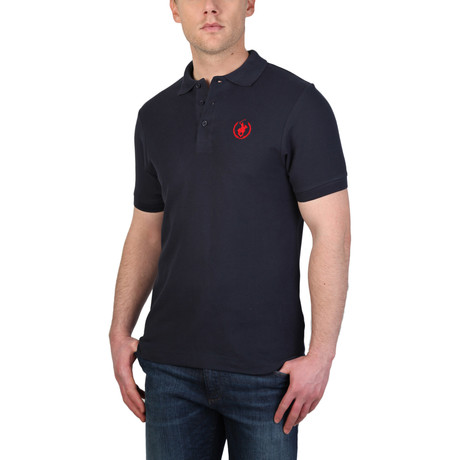 Polo Club // Classic Polo // Navy + Red (3XL)