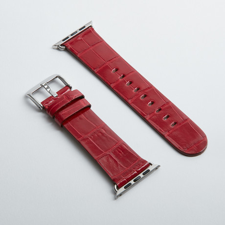 Apple Watchstrap // Genuine Leather // Marlboro Red Alligator (38mm)