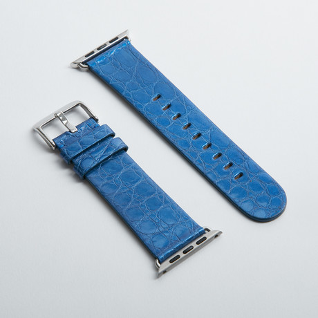 Apple Watchstrap // Genuine Leather // Blue Alligator (38mm)