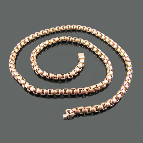 Brushed Round Box Link Chain
