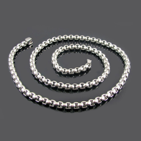 Polished Round Box Link Chain