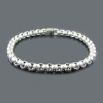 Polished Round Box Link Bracelet