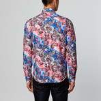 Grand Dress Shirt // Royal + Pink + Black (XL)