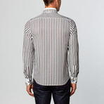 Dress Shirt // White + Black Stripe (M)