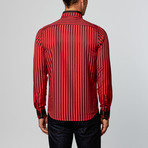 Dress Shirt // Black + Red Stripe (5XL)