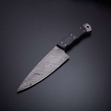 Chef Knife // 11.75" // Black Canvas Micarta
