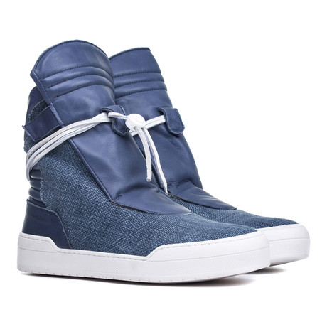 YLATI // Giove High-Top Sneaker // Blue (Euro: 40)
