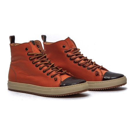 Ylati // Sorrento High-Top Sneaker // Orange (Euro: 40)