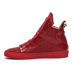 YLATI // Zeus High-Top Sneaker // Red + Tan (Euro: 44)