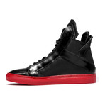 Zeus High-Top Sneaker // Black + Red (Euro: 45)