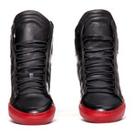 Zeus High-Top Sneaker // Black + Red (Euro: 42)