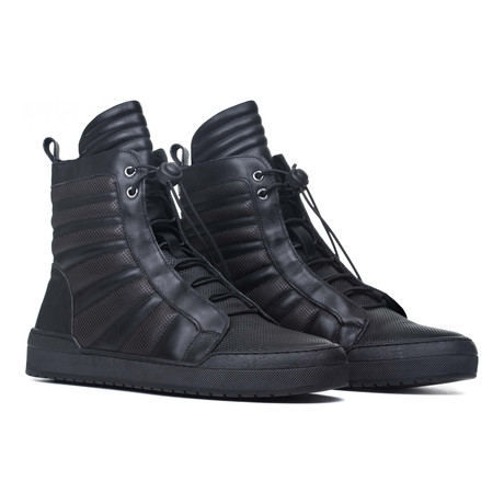 Apollo Leather High-Top Sneaker // Black (Euro: 40)