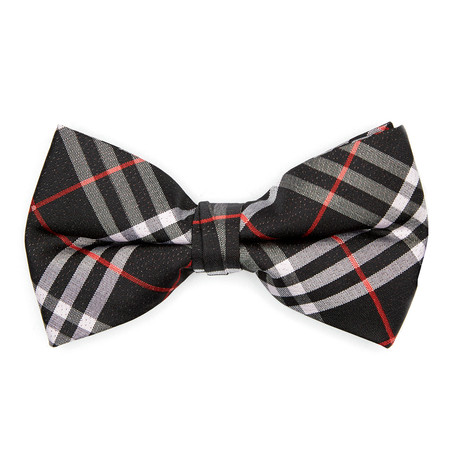 Plaid Bow Tie // Black/Red/White