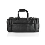 Multi-Pocket Leather Duffle // Black