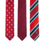 La Spezia Tie // Red + Black + Blue // Pack of 3
