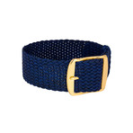 Bon Echo Braided Perlon Strap Navy Blue (Gold)