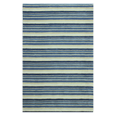 Grooves Blue Rug (2'6"L x 8'W)