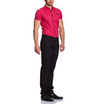 Slim Low Rise Button Fly Pants // Black (30)