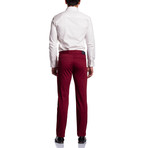Slim Cropped Mid Rise Pants // Claret Red (30)