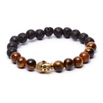 Buddha Bracelet // Lava Stone // Brown