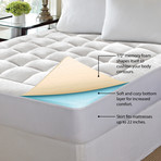 Pure Rest Washable Memory Foam Mattress Pad (King)