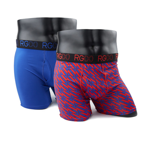 Performance Underwear // Blue + Red // 2-Pack (S(28"-30"))