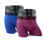 Performance Underwear // Blue + Red // 2-Pack (S(28"-30"))