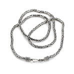 Bali Hook Chain Necklace // Silver (24")