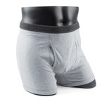 Basic Cotton Stretch Underwear // Charcoal + Grey + Navy // Set of 3 (XL(40"-42"))