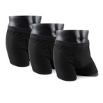 Basic Cotton Stretch Underwear // Black // Set of 3 (XL(40"-42"))