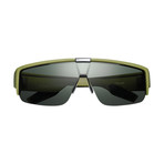 Men's Living Flip Sunglasses // Matte Olive + Green + Gray