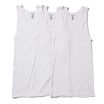 Ribbed Tank Top // White // Pack of 3 (XL)