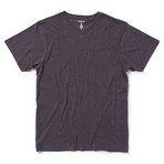 Heather V-Neck Tee // Charcoal (L)