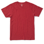 Basic Outfitters // Heather V-Neck Tee // Red (L)