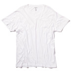 Basic/Outfitters // V-Neck Tee // White (XL)