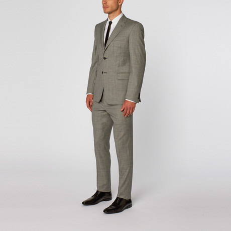2 Button Suit // Light Grey Weave (46R)