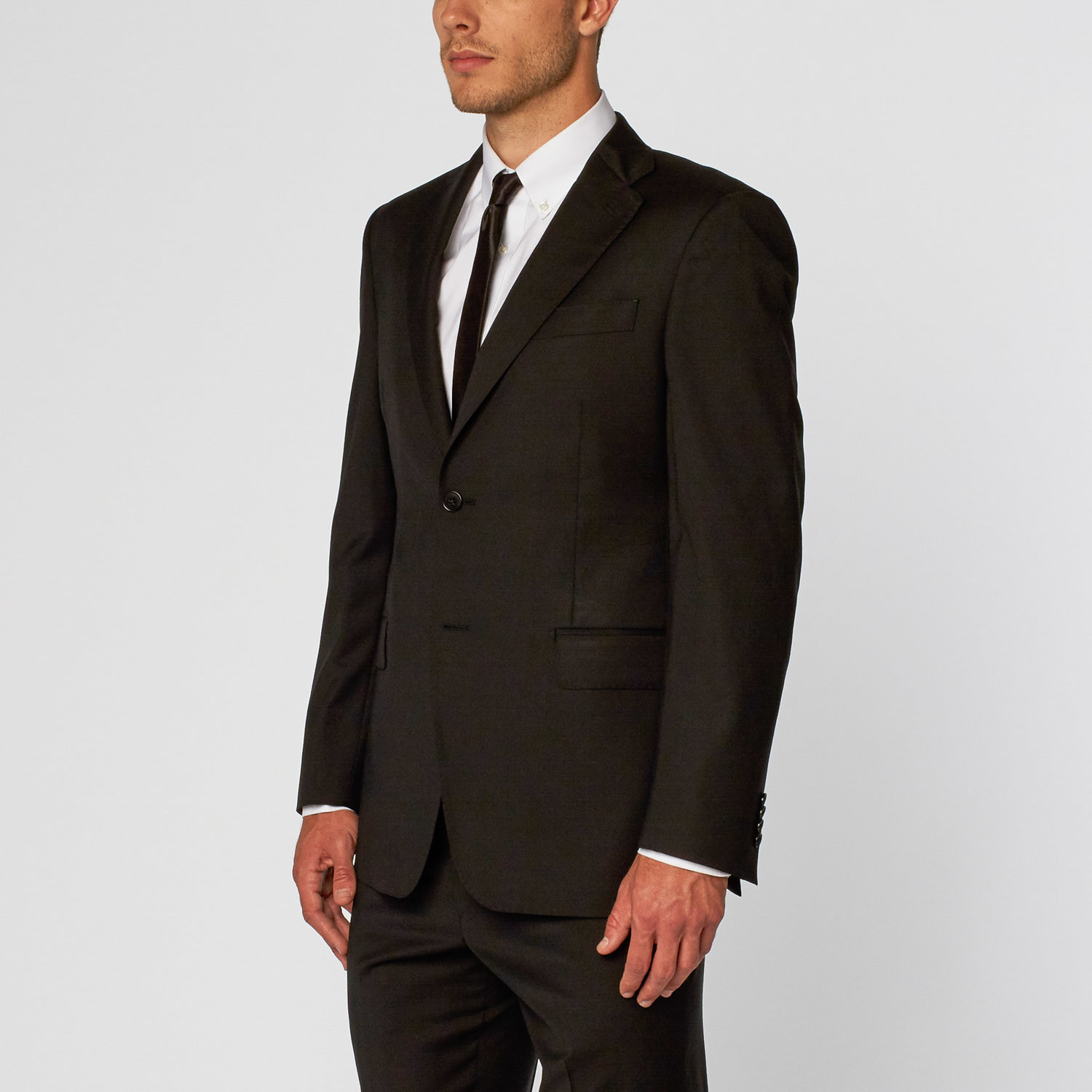 2 Button Suit // Formal Black (46R) - Luciano Barbera - Touch of Modern