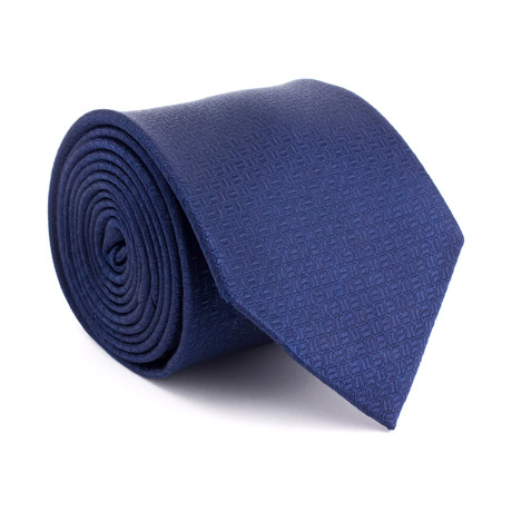 Silk Tie // Navy Pattern